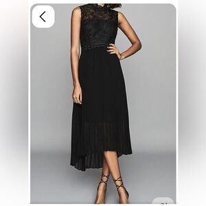 NWT Reiss lace and Pleats midi Dress